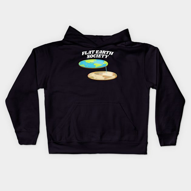 flat earth society Kids Hoodie by iniandre